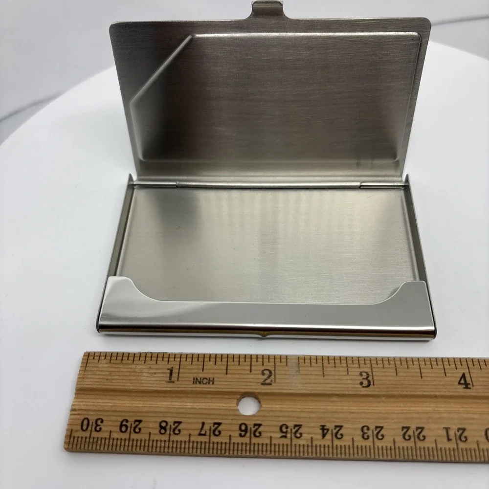 Unique Employee NFL Network Business Card Holder‎ Mirrored Clasp Shut